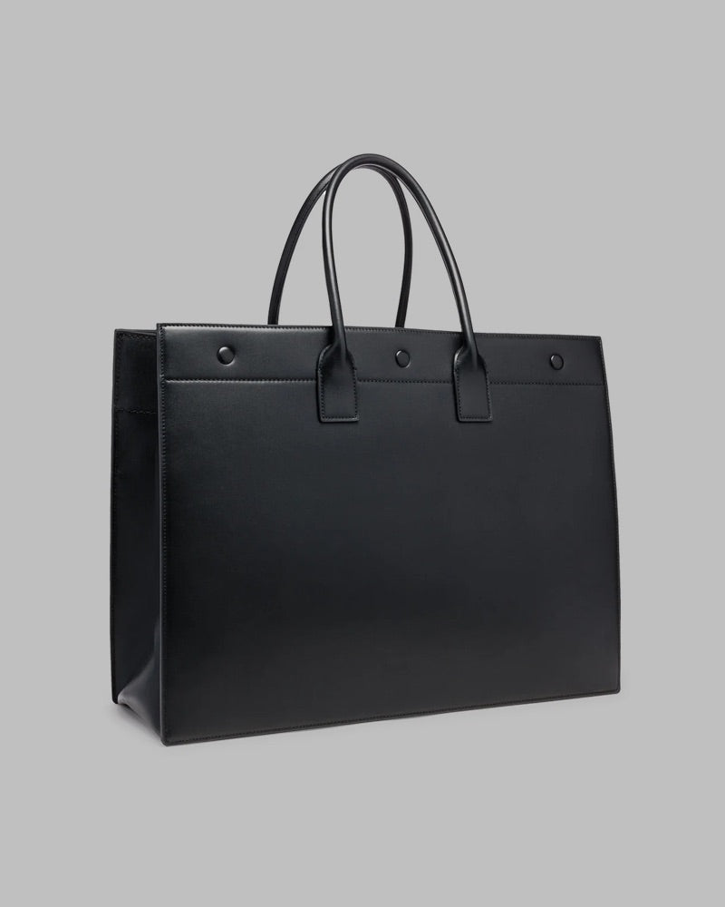 Psalm 23 Large Tote Genuine Leather - Black