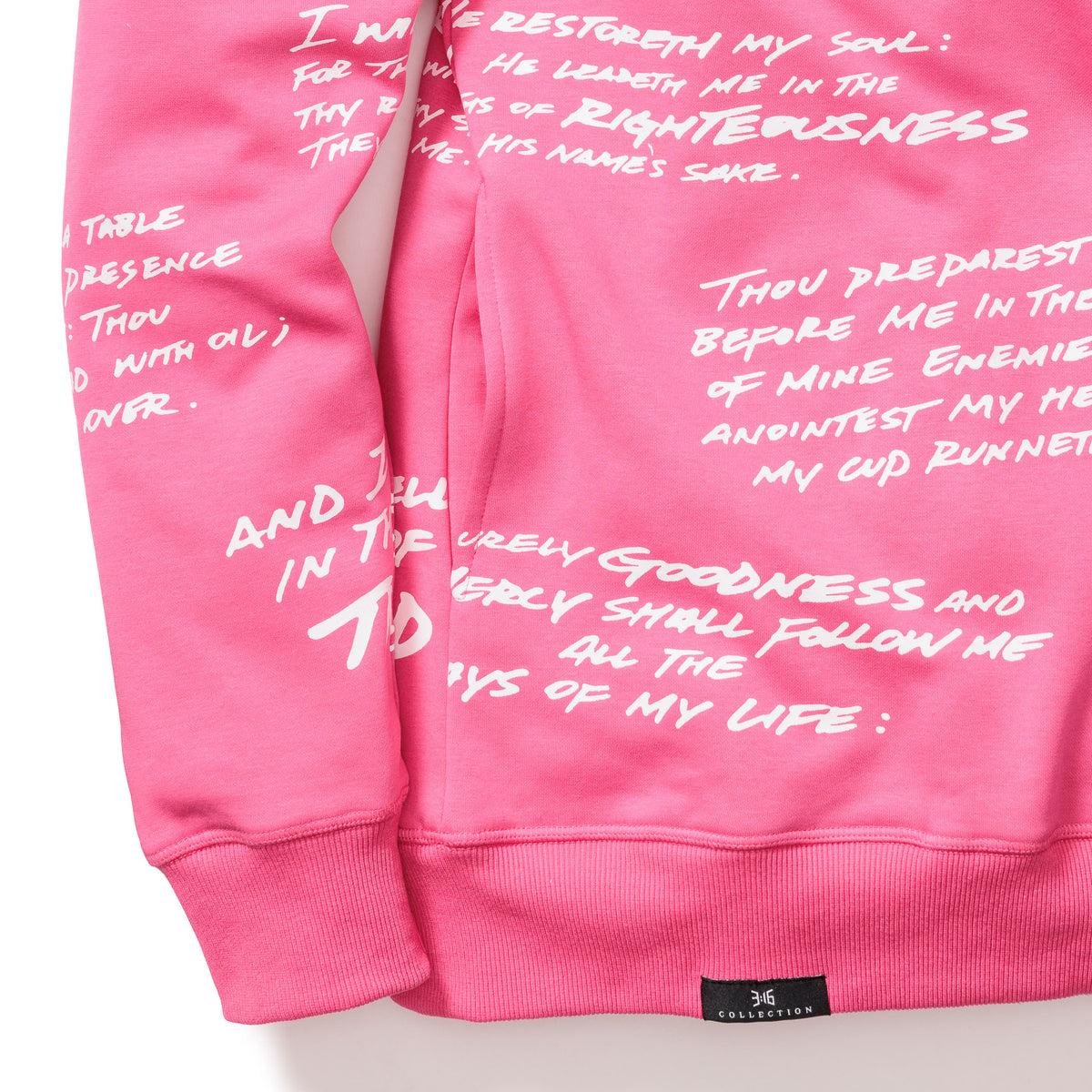 Psalm 23 Hoodie - Hot Pink