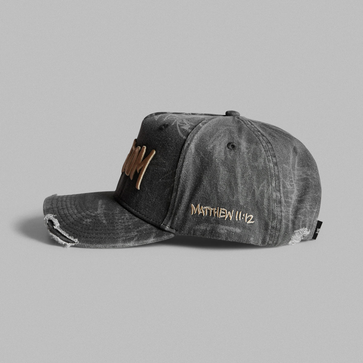 Kingdom Distressed Cap - Black Grey