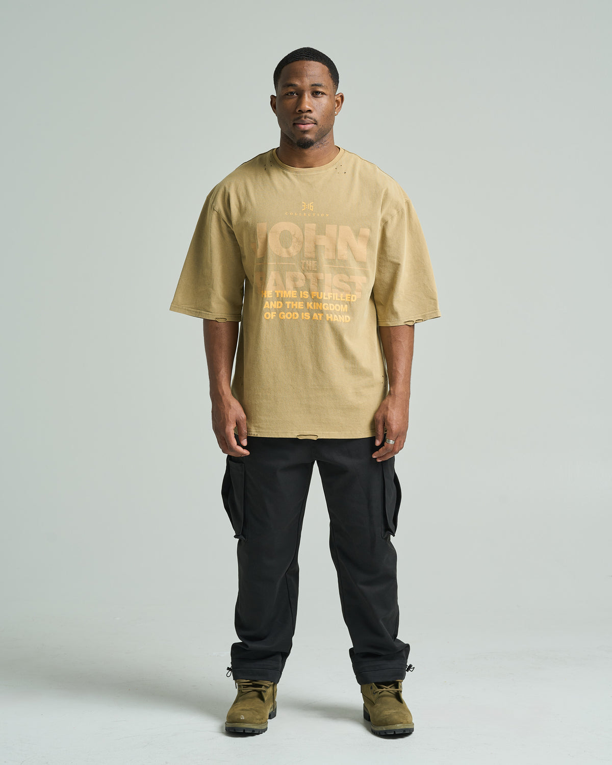 John The Baptist Oversized Tee - Olive